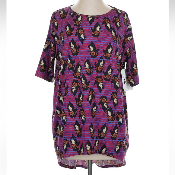 LuLaRoe Tops - LuLaRoe Irma High Low Tunic Shirt Disney Villains Scar Lion King Size XXS NWT